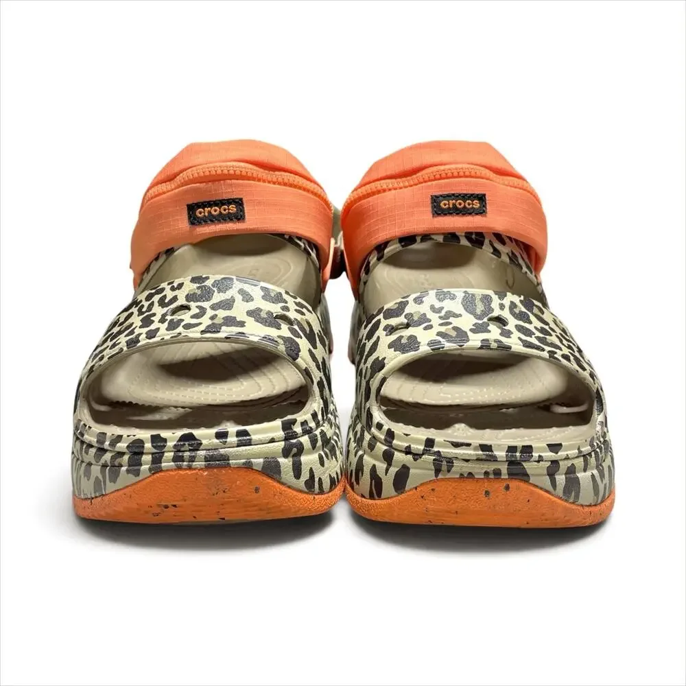 CROCS Hiking Xscape Animal Sandal Clogs in Khaki Leopard Animal Size M10 W12